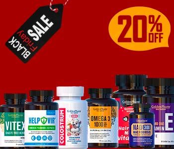 Чорна п'ятниця! Знижка 20% на продукцію Golden Pharm