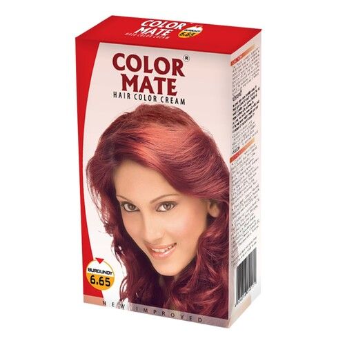 Крем-Краска Color Mate Hair Color Cream - Burgundy (Бургунди) 60мл+60мл+10мл - Фото