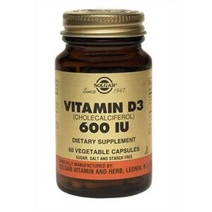 Витамин Д3 Solgar 600 МЕ капсулы №60
