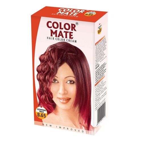 Крем-Краска Color Mate Hair Color Cream - Copper Red (Медный) 60мл+60мл+10мл - Фото