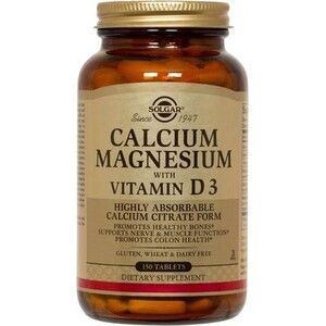 Кальций-Магний витамин D3 Solgar таблетки №150