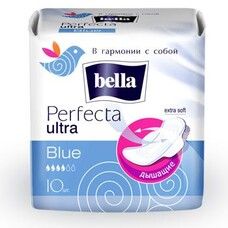 Прокладки гигиенические Белла Перфекта Блу / Bella Perfecta Blue №10 - Фото