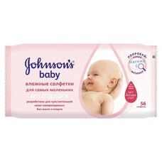 Вологі серветки без запаху ТМ Джонсонc Бебі / Johnson's Baby №56 - Фото