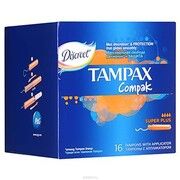 Тампоны ТМ Тампакс / Tampax Compak Super Plus №16 - Фото