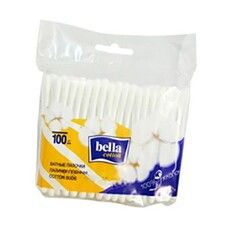 Палички ватні Cotton поліетиленова упаковка ТМ Белла №100 - Фото