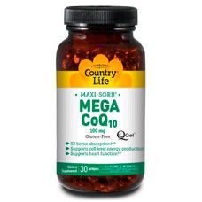 Mega CoQ10 (Мега Коэнзим Q10) 100 мг 30 капсул ТМ Кантри Лайф / Country Life - Фото