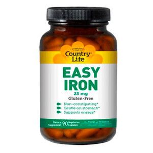 Мінерали Easy Iron 25 мг 90 капсул ТМ Кантрі Лайф / Country Life