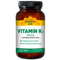 Витамин K-1 100 мкг таблетки №100 ТМ Кантри Лайф / Country Life - Фото