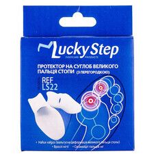 Протектор на косточку Lucky Step LS22 на большой палец стопы с перегородкой, размер 1 - Фото
