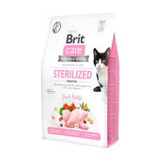 Сухой корм Brit Care Cat GF Sterilized Sensitive для стерилизованных котов чувствительное пищеварение 2 кг - Фото