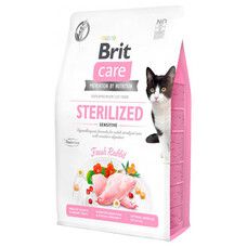 Сухой корм Brit Care Cat GF Sterilized Sensitive для стерилизованных котов чувствительное пищеварение 7 кг - Фото