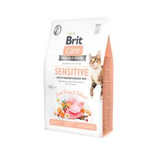 Сухой корм Brit Care Cat GF Sensitive Digestion & Delicate Taste для привередливых кошек 2 кг - Фото