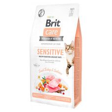 Сухой корм Brit Care Cat GF Sensitive Digestion & Delicate Taste для привередливых кошек 7 кг - Фото