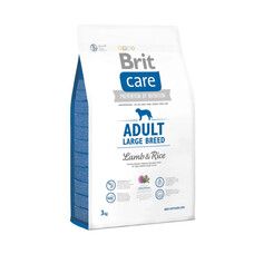 Сухий корм для дорослих собак великих порід (вагою від 25 кг) Brit Care Adult Large Breed Lamb & Rice 3 кг (ягня та рис) - Фото
