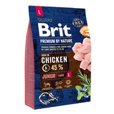 Сухий корм Brit Premium Junior L для цуценят і молодих собак великих порід зі смаком курки 3 кг - Фото