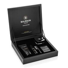Набор для мужчин Balmain Signature Homme GiftSet 3 (масло для бороды, гель-шампунь для волос и тела, скраб и расческа) - Фото