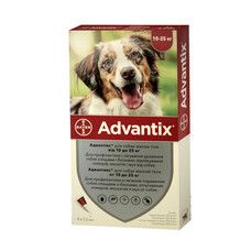 Адвантикс (инсектоакарицид) для собак 10-25 кг 1 уп.(4 пипетки*2,5мл)  - Фото