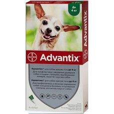 Адвантикс для собак до 4 кг1 уп(4 пипетки*0,4мл) (инсектоакарицид) - Фото