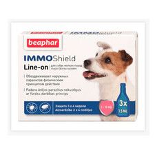 Краплі антипаразитарні з диметиконом (IMMO SHIELD) для собак 1-15 кг (3 піпетки)  - Фото
