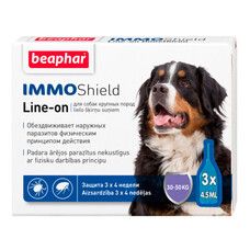 Краплі антипаразитарні з диметиконом (IMMO SHIELD) для собак от 30 кг (3 піпетки) - Фото