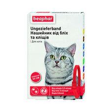 Ошейник от блох и клещей Beaphar для кошек красный 35 см - Фото