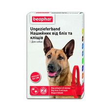 Нашийник від бліх та кліщів Beaphar для собак червоний 65 см - Фото