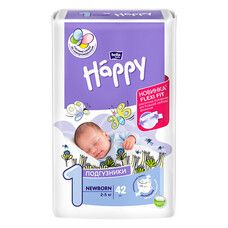 Подгузники детские Bella Baby Happy Newborn 2-5 кг 42 шт - Фото