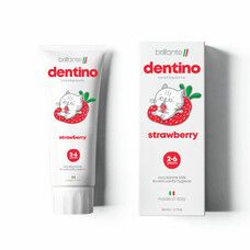 Зубна паста-гель Brillante dentino Strawberry Kids (2-6 років) 50 мл - Фото