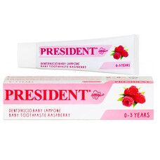 Дитяча зубна паста President Baby Raspberry до 3 років 30 мл - Фото