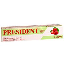 Детская зубная паста President Kids Strawberry (3-6 лет) 50 мл - Фото
