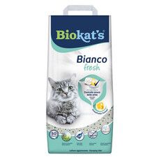 Наповнювач для котячого туалету Biokat's Bianco Fresh Бентонітовий грудкувальний 10 кг - Фото