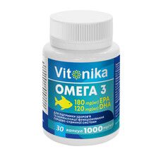 Омега-3 180 EPA/120 DHA Vitonika капсули по 1000 мг №30 - Фото