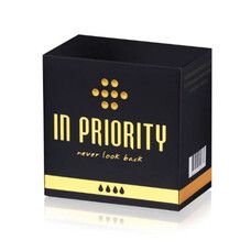 Чорні гігієнічні прокладки In Priority ультратонкі бамбукові преміум 8 шт - Фото