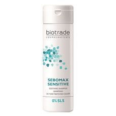 Безсульфатный мягкий шампунь для чувствительной или раздраженной кожи головы Biotrade SEBOMAX 200 мл - Фото