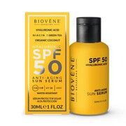 Сироватка Biovene (Біовен) для обличчя зволожувальна проти старіння з гіалуроновою кислотою SPF50 30 мл - Фото