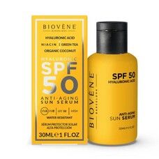 Сыворотка Biovene (Биовен) для лица увлажняющая против старения с гиалуроновой кислотой  SPF 50 30 мл - Фото