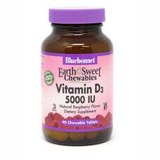 Вітамін D3 5000IU EarthSweet ® зі смаком малини жувальні таблетки №90 - Фото