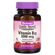 Витамин В12 2000мкг EarthSweet ® со вкусом малины жевательные таблетки №90 - Фото
