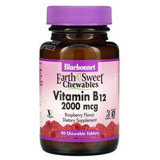 Вітамін В12 2000мкг EarthSweet ® зі смаком малини жувальні таблетки № 90  - Фото