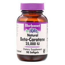 Натуральный бета-каротин Beta Carotene 25,000МЕ 90 гелевых капсул - Фото