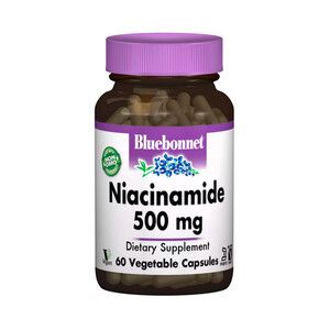 Ниацинамид (B3) 500мг Bluebonnet Nutrition 60 гелевых капсул