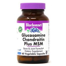Глюкозамин & Хондроитин & МСМ Bluebonnet Nutrition 60 растительных капсул - Фото