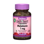 Мелатонін 1 мг Bluebonnet Nutrition Earth Sweet Малиновий Смак 60 жувальних таблеток - Фото