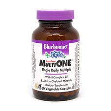 Мультивітаміни без заліза MultiONE Bluebonnet Nutrition 60 гелевих капсул - Фото