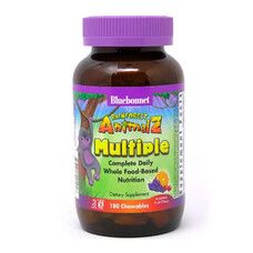 Мультивітаміни для дітей Смак Фруктів Rainforest Animalz Bluebonnet Nutrition 90 жувальних таблеток - Фото