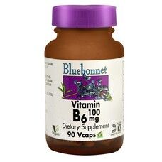 Вітамин B6 Bluebonnet Nutrition 100 мг 90 вегетарианських капсул - Фото