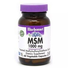 МСМ Bluebonnet Nutrition 1000 мг 60 вегетаріанських капсул - Фото