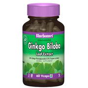 Экстракт Листьев Гинкго Билоба Ginkgo Biloba Leaf Extract Bluebonnet Nutrition 60 гелевых капсул - Фото