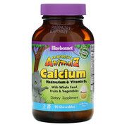 Кальций Магний & Витамин D3 для детей Rainforest Animalz Bluebonnet Nutrition вкус ванили 90 жевательных таблеток - Фото