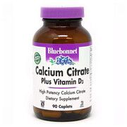 Кальций цитрат+Витамин D3 Bluebonnet Nutrition 90 капсул - Фото